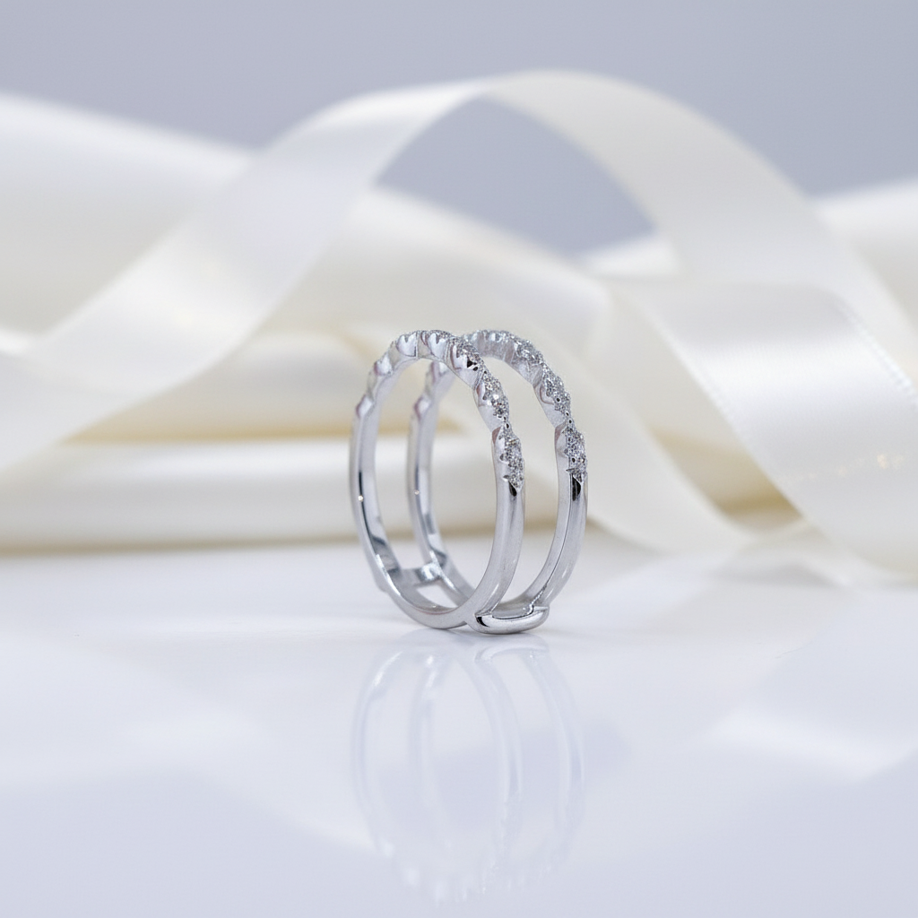 Round Diamond Women's Wedding Ring Enhancer-Black Diamonds New York