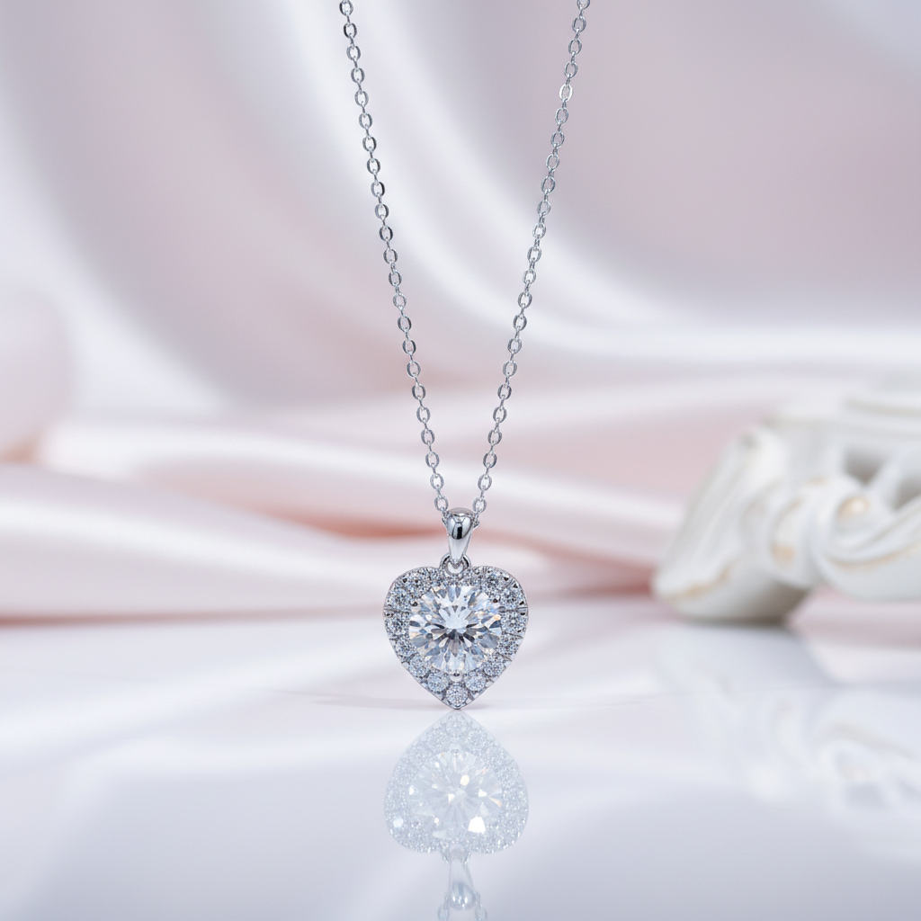 2.0 Ct Diamond Heart Shape Pendant Necklace-Black Diamonds New York