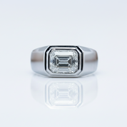2.0 Ct Emerald-cut Diamond Option Men's Ring-Black Diamonds New York