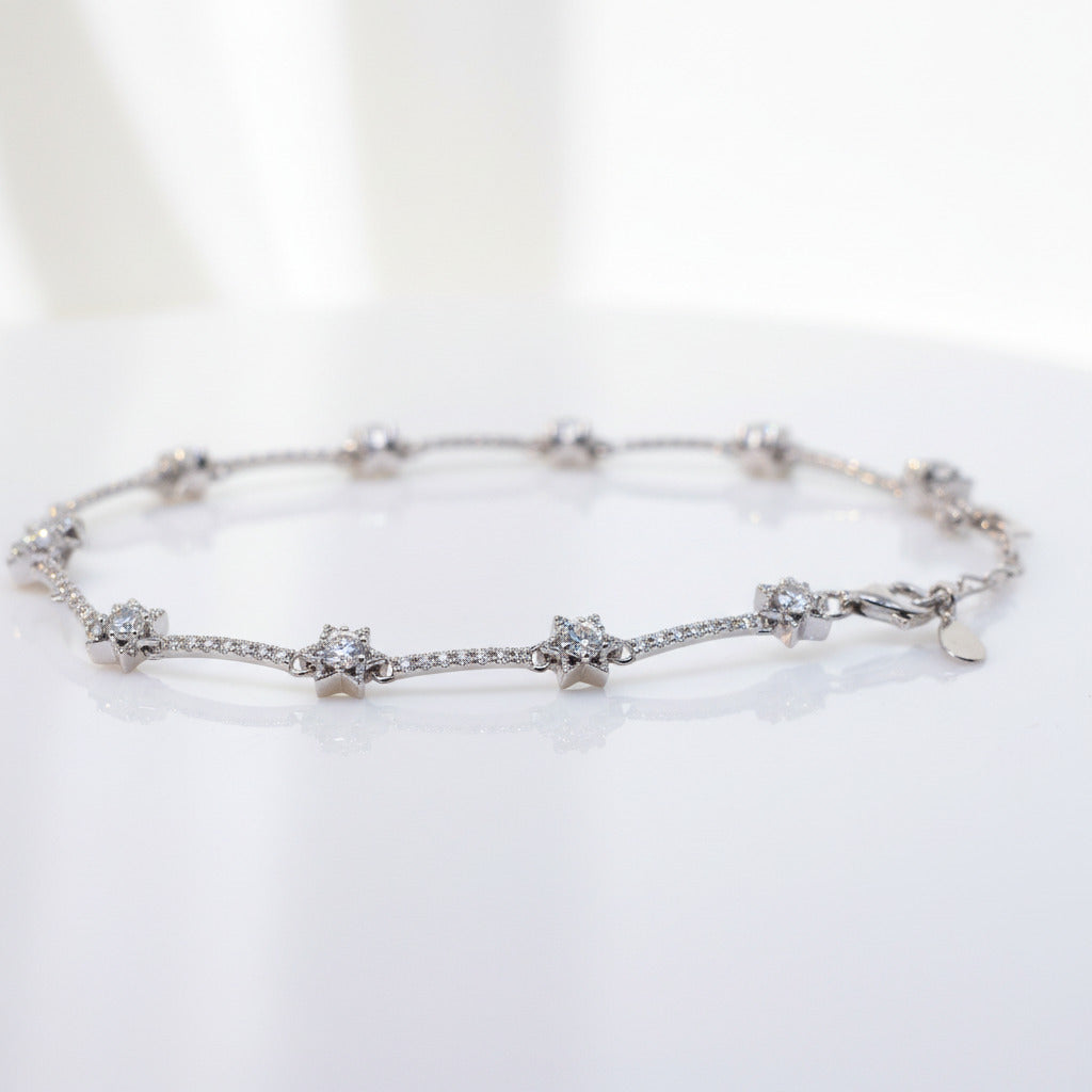 Six Pointed Star Diamond Option Bracelet-Black Diamonds New York
