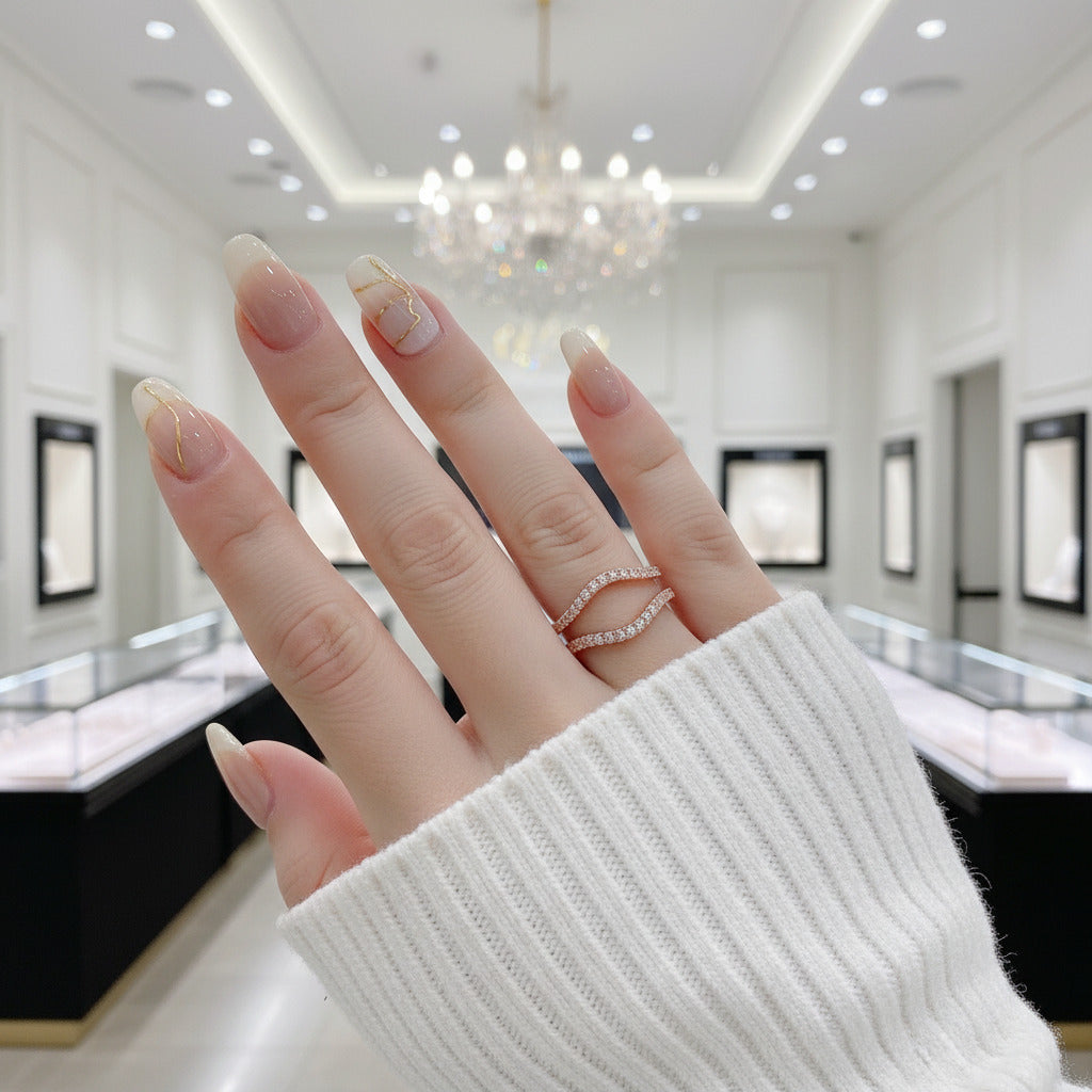 Round Cut Diamond Curved Enhancer Wedding Band-Black Diamonds New York