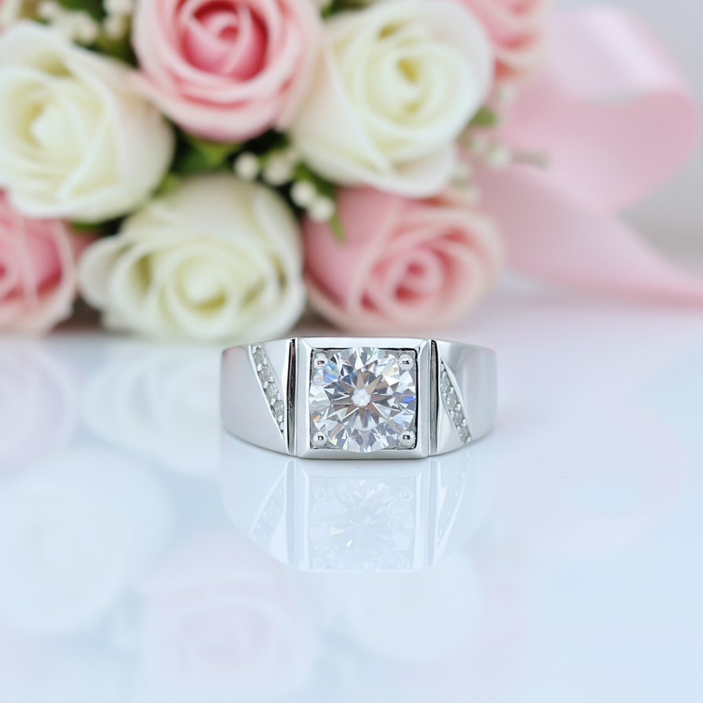 2ct Round Brilliant Diamond Men's Wedding Band-Black Diamonds New York