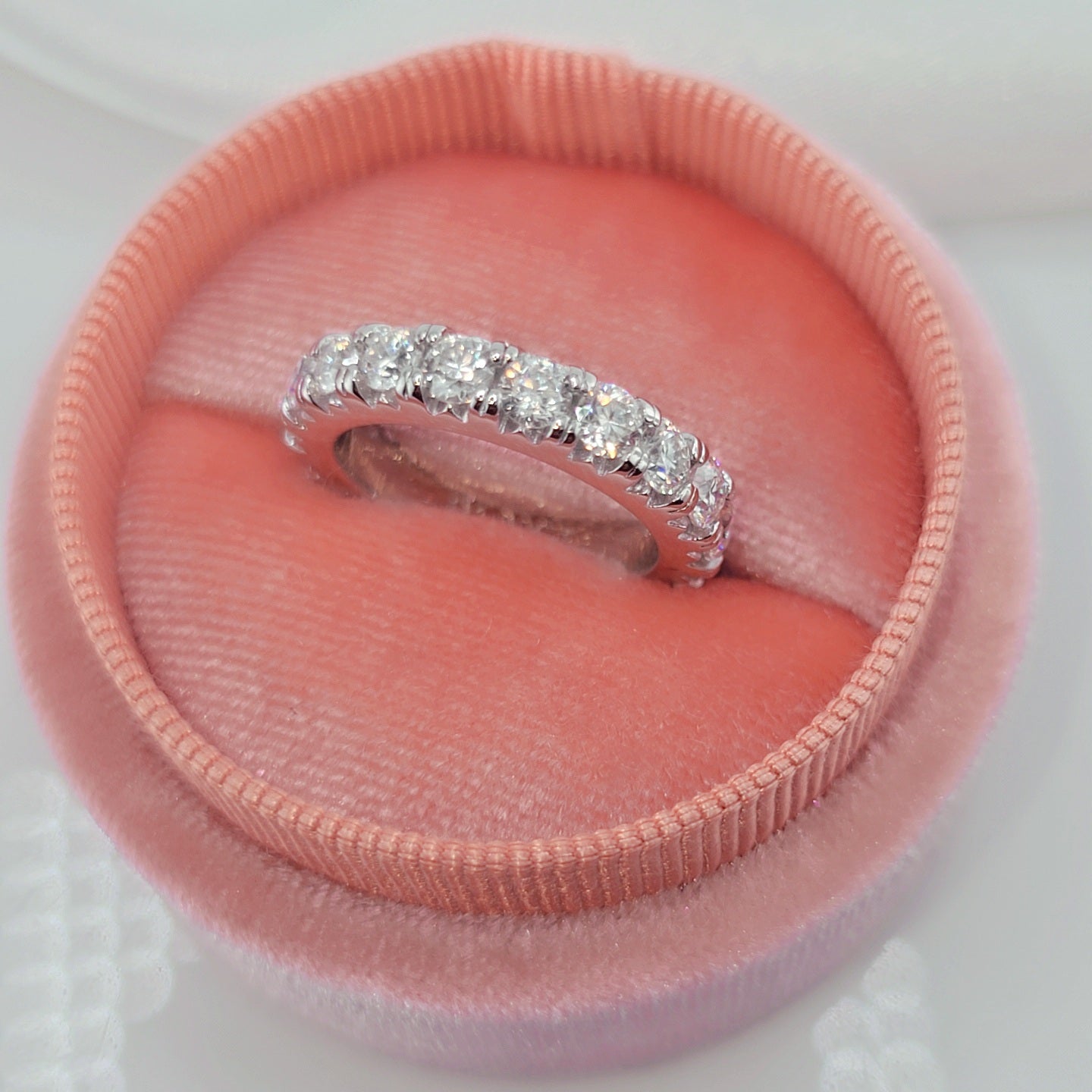 Round Cut Diamond Option Eternity Wedding Band-Black Diamonds New York