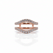 Round Cut Diamond Option Curved Enhancer Wedding Band-Black Diamonds New York