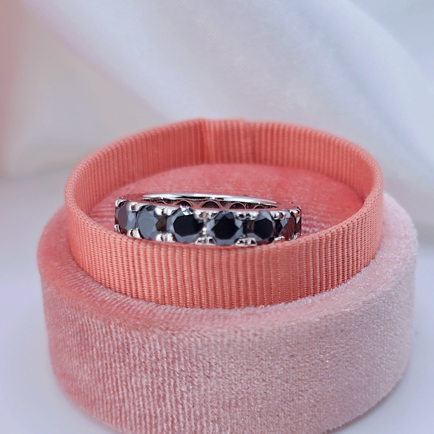 4mm Round Black Diamond Option Wedding Band-Black Diamonds New York