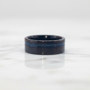 Black Polished Tungsten Men's Wedding Band-Black Diamonds New York