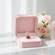 Red Stone Cancer Zodiac Constellation Pendant-Black Diamonds New York