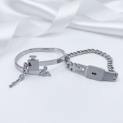 Concentric Lock Key Titanium Steel Couple Set-Black Diamonds New York
