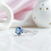 1.0 Ct VVS1 Blue Diamond Classic Engagement Ring-Black Diamonds New York