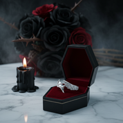 Angel and Demon Wing Adjustable Ring-Black Diamonds New York