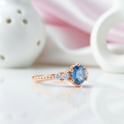 1.0 Ct VVS1 Blue Diamond Classic Engagement Ring-Black Diamonds New York