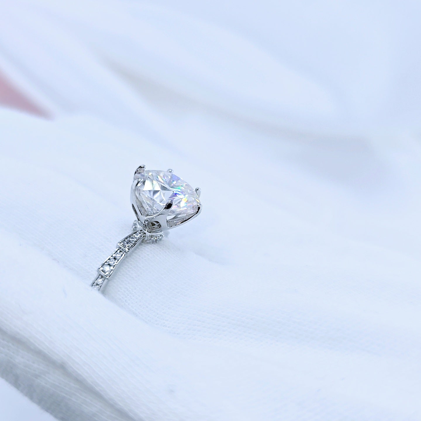 5 Carat Round Cut Diamond Option Engagement Ring-Black Diamonds New York