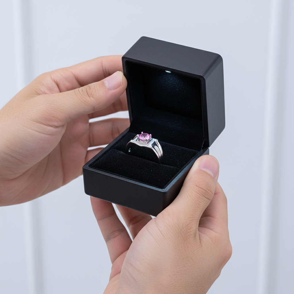 1.0 Ct Pink Diamond Option Men's Ring-Black Diamonds New York