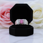 1.0 Ct Pink Diamond Men's Ring-Black Diamonds New York