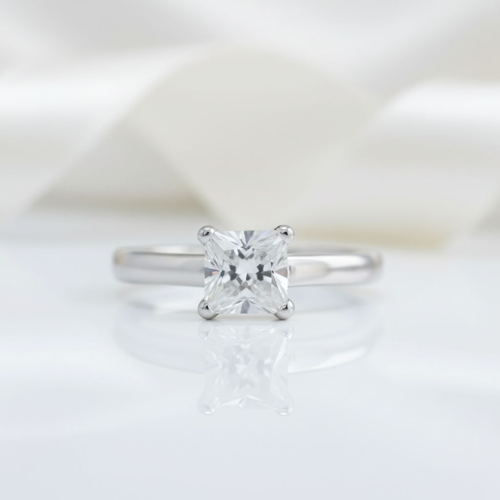 2 Carat Princess Cut Diamond Classic Engagement Ring