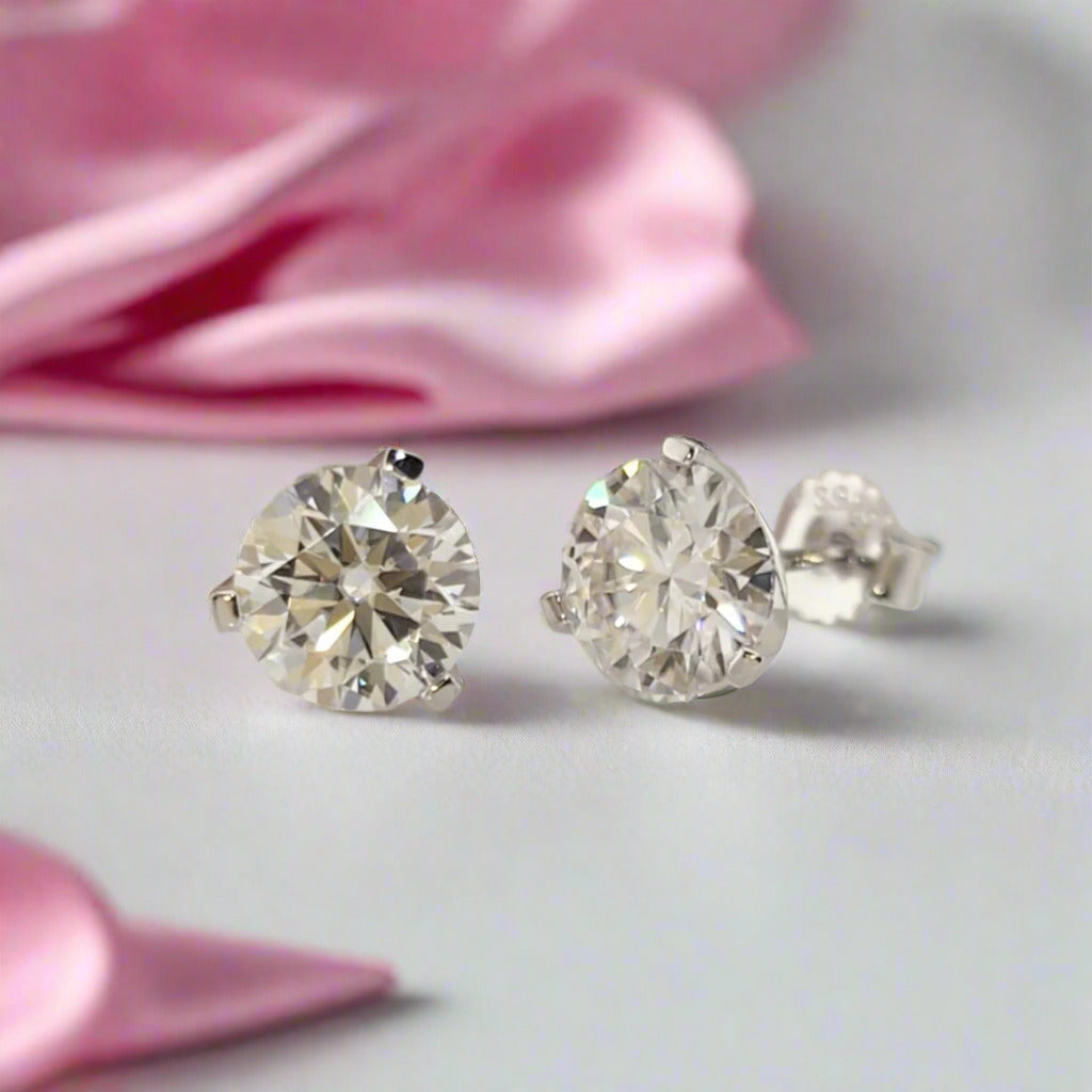 Classic 3.0 Ctw Diamond Stud Earrings-Black Diamonds New York