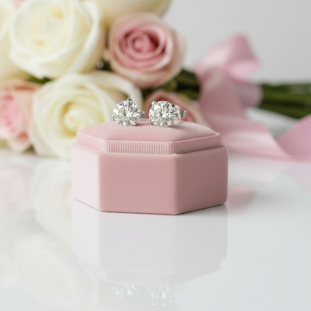 Classic 4.0 Ctw Diamond Option Stud Earrings-Black Diamonds New York