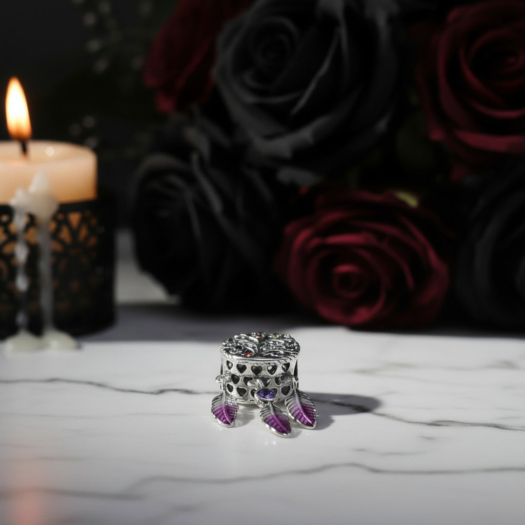 Punk Flower & Bird Charm Series-Black Diamonds New York