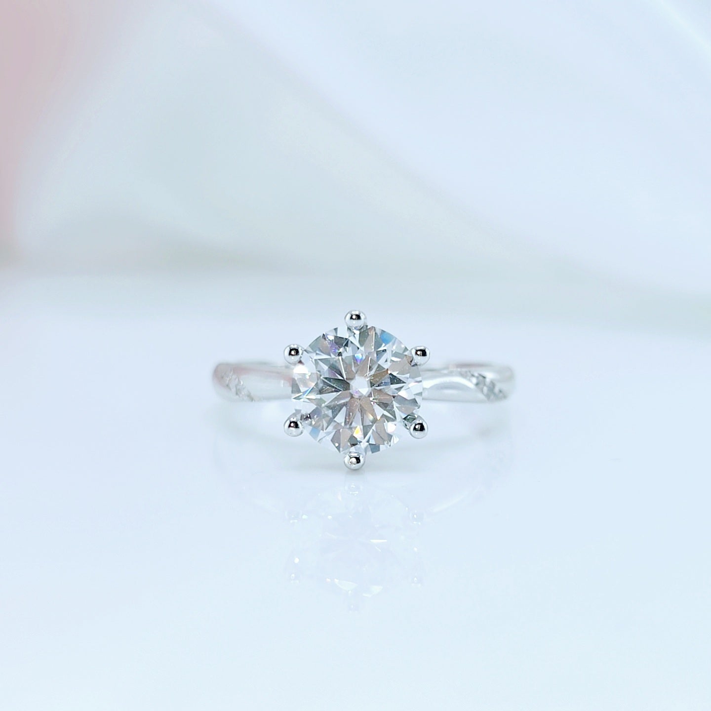 2 Carat Round Cut Diamond Option Engagement Ring-Black Diamonds New York