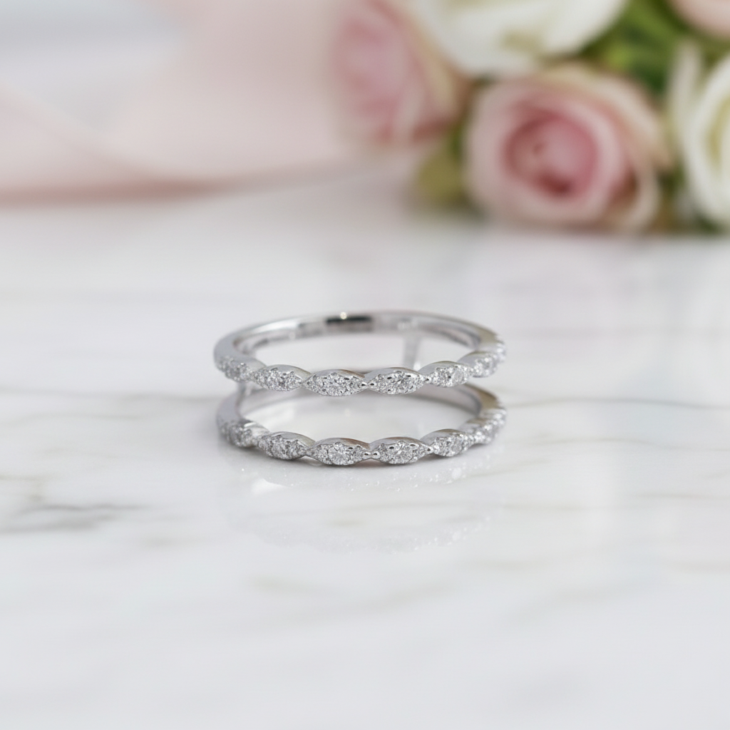 Round Diamond Women's Wedding Ring Enhancer-Black Diamonds New York