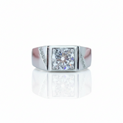 2ct Round Brilliant Diamond Option Men's Wedding Band-Black Diamonds New York