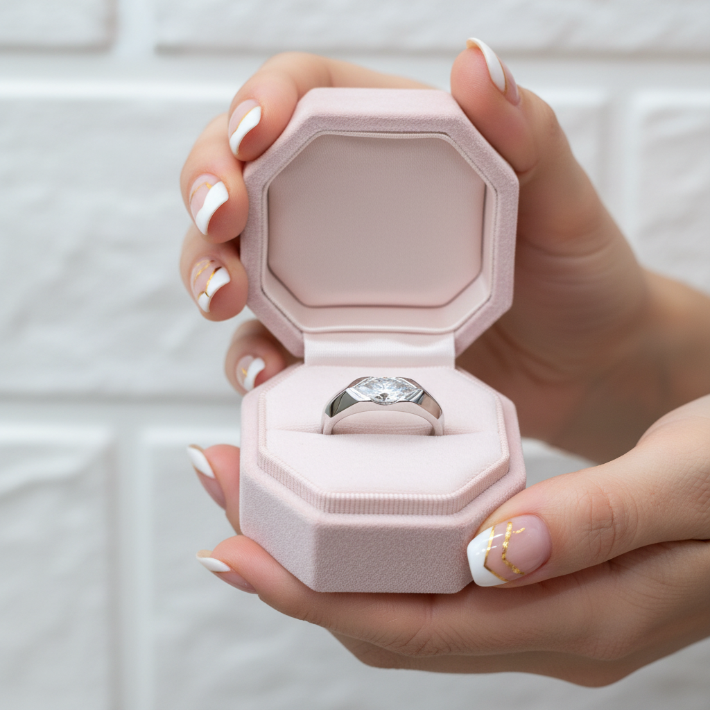 Marquise Cut Diamond Option Wedding Ring-Black Diamonds New York