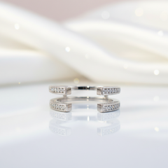 Adjustable Open Guard Diamond Option Enhancer Wedding Band