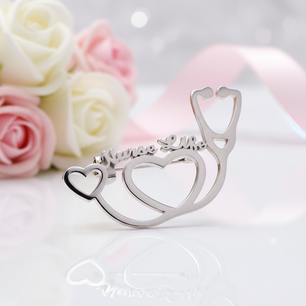 Customized Engraved Stethoscope Lapel Pin for Doctors and First Responders-Black Diamonds New York