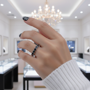 4mm Round Black Diamond Option Wedding Band-Black Diamonds New York