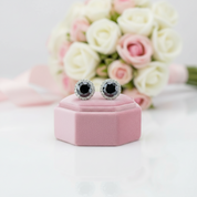 Classic 4.0 Ct Round Black Diamond Stud Earrings-Black Diamonds New York