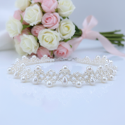 Multi-Row White Freshwater Pearl Necklace-Black Diamonds New York