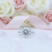 5 Carat Round Cut Diamond Engagement Ring