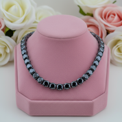 Black Diamond Tennis Necklace-Black Diamonds New York