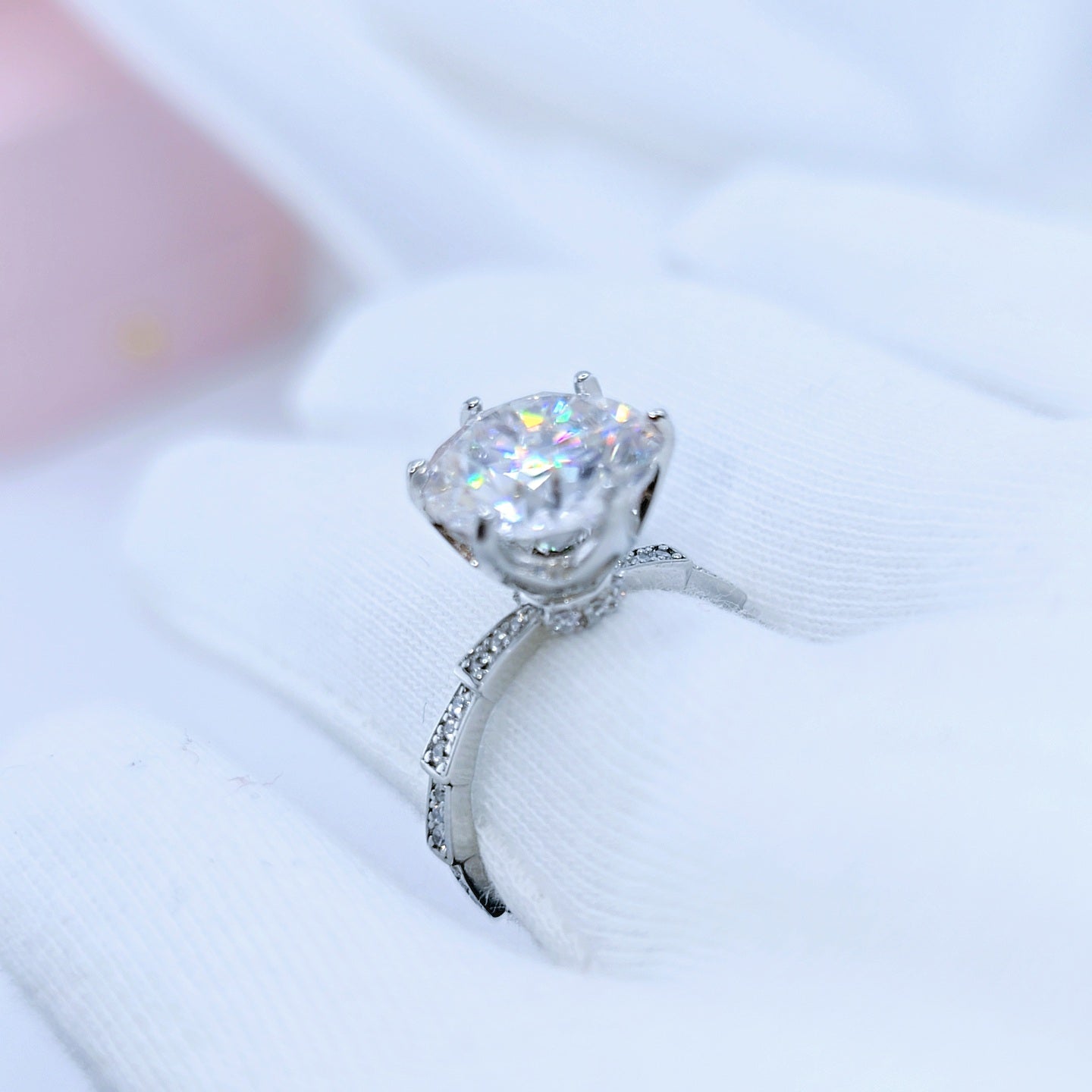 5 Carat Round Cut Diamond Option Engagement Ring-Black Diamonds New York