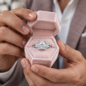 Romantic Eiffel Tower Diamond Option Engagement Ring-Black Diamonds New York