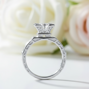 Romantic Eiffel Tower Diamond Engagement Ring-Black Diamonds New York