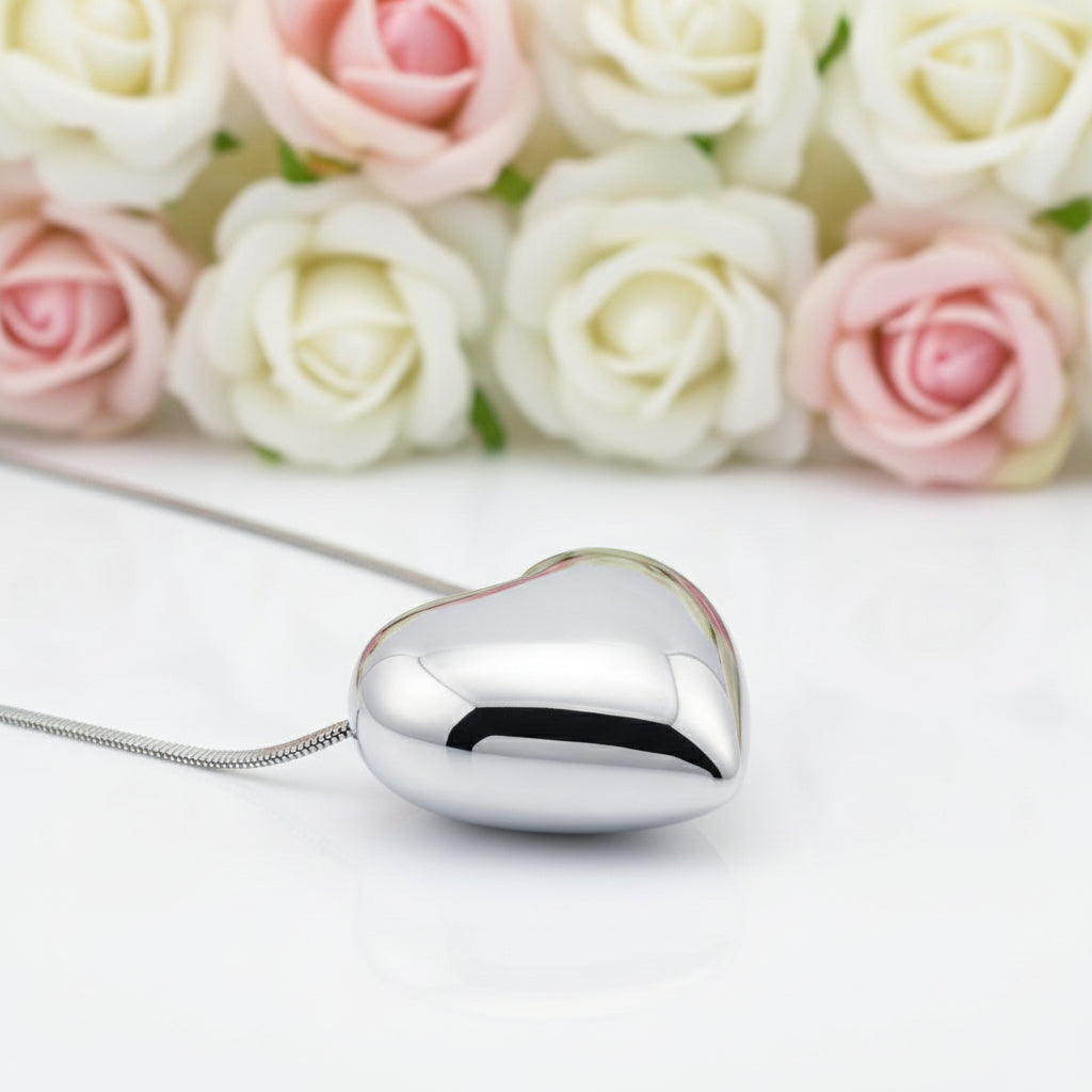 Romantic Heart Shaped Short Necklace-Black Diamonds New York