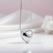Romantic Heart Shaped Short Necklace-Black Diamonds New York
