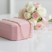 Romantic Love Heart Design Chain Necklace-Black Diamonds New York