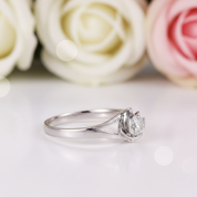 Romantic Rose 2ct Round Cut Diamond Engagement Ring-Black Diamonds New York