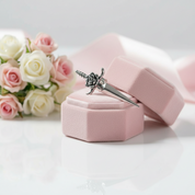 Rose Dagger Stud Earring-Black Diamonds New York