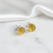 Rose Flower Stud Earrings-Black Diamonds New York