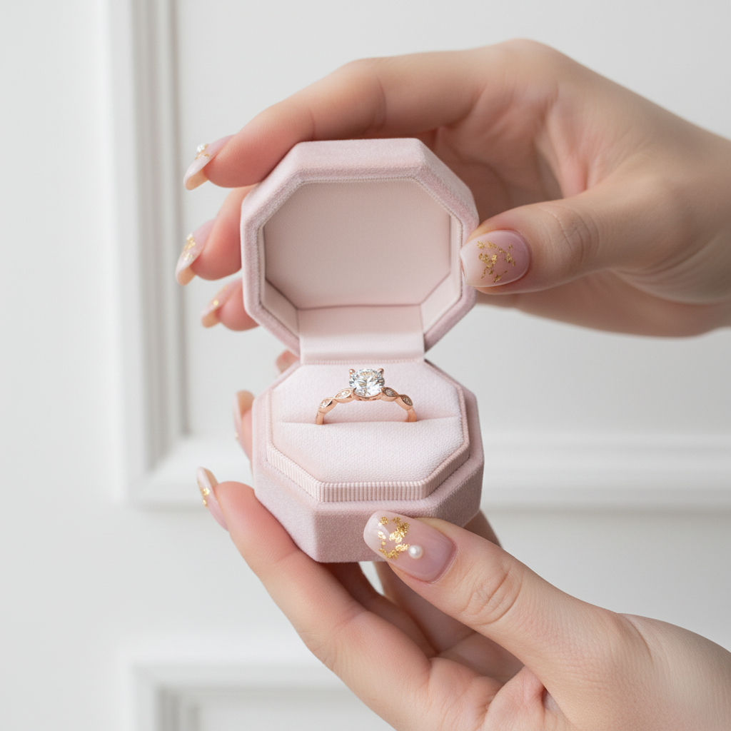 Rose Gold 1.0 ct Round Cut Diamond Option Promise Ring-Black Diamonds New York