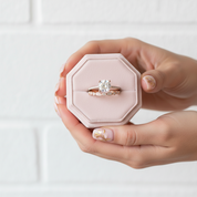 Rose Gold 2.0ct Round Cut Art Deco Bridal Set-Black Diamonds New York