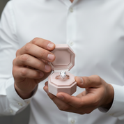 Rose Gold 2.2 Carat Halo Pear Cut White Sapphire Ring Set-Black Diamonds New York