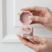 Rose Gold 2.5 Carat Princess Cut Engagement Ring Set-Black Diamonds New York