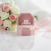Rose Gold 3.0 Carat Cushion Cut Engagement Ring-Black Diamonds New York