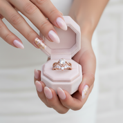 Rose Gold Classic 1.0ct Round Cut Wedding Set-Black Diamonds New York