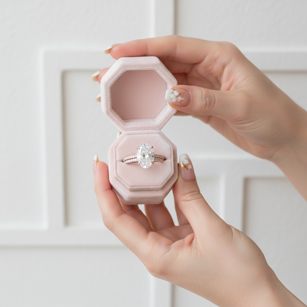 Rose Gold Classic 3.5ct Oval Cut Wedding Ring Set-Black Diamonds New York