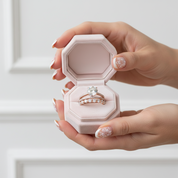 Rose Gold Classic Round Cut Wedding Set-Black Diamonds New York